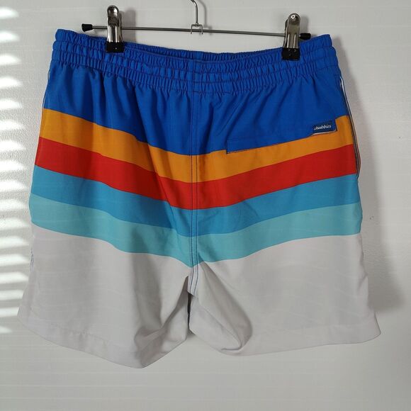 Chubbies Swim Trunks Mens Size Medium 5.5" Inseam Blue Striped Surf - Picture 2 of 5